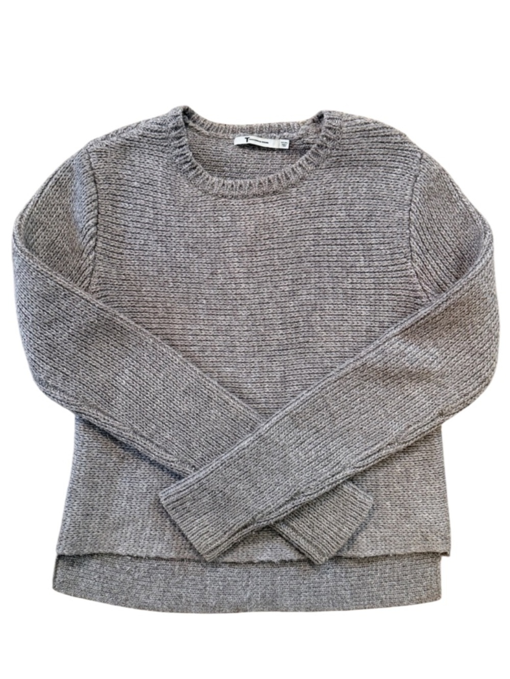 T by Alexander Wang Gray Crewneck Sweater